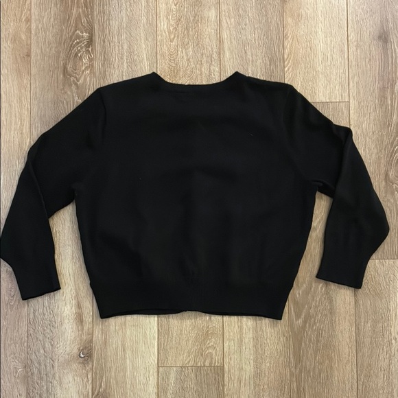 Karl Lagerfeld Red and Black Cropped Cardigan Sweater - Picture 6 of 6